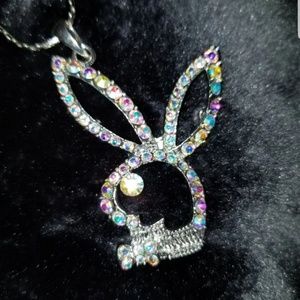 Playboy Swarovski crystal bunny necklace!